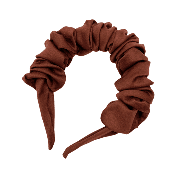 Cerchietto rouches marrone - Headband